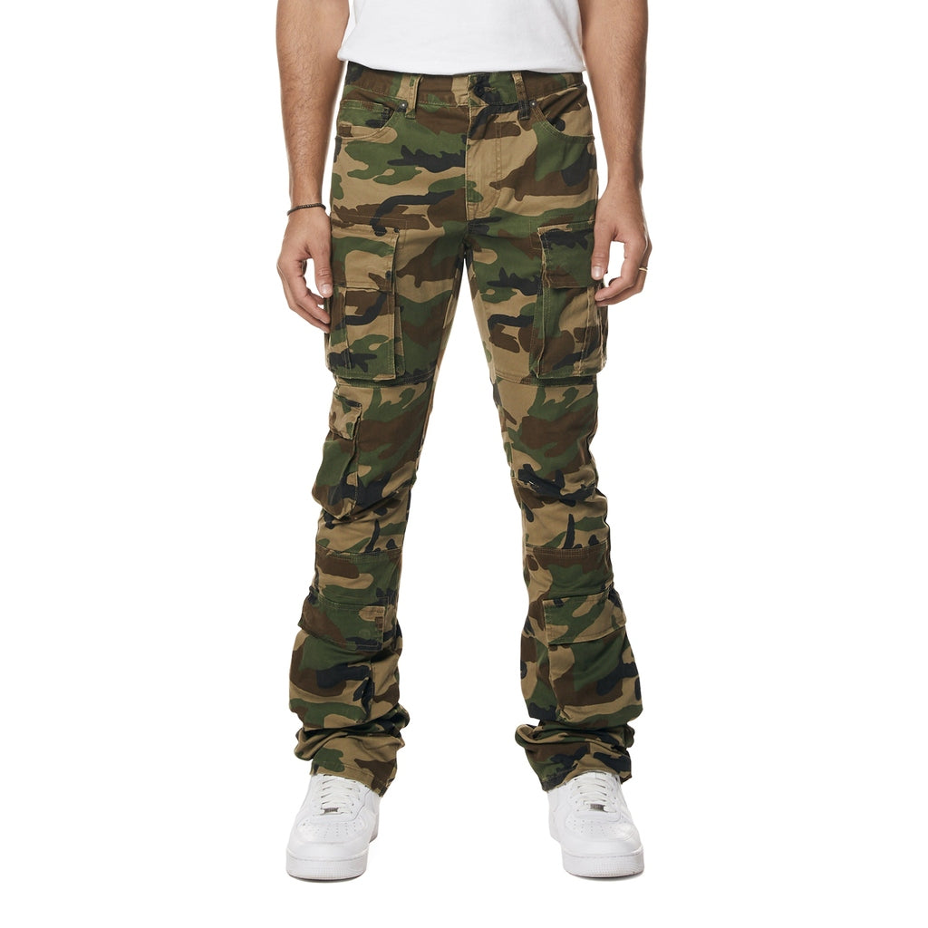 Smoke Rise Utility Multi Pocket Stacked Twill Pants - Wood Camo