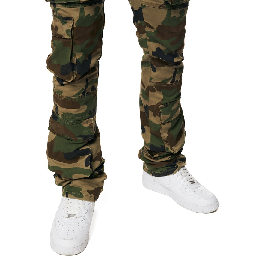 Smoke Rise Utility Multi Pocket Stacked Twill Pants - Wood Camo