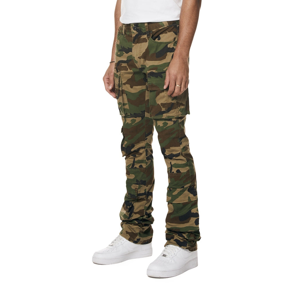 Smoke Rise Utility Multi Pocket Stacked Twill Pants - Wood Camo