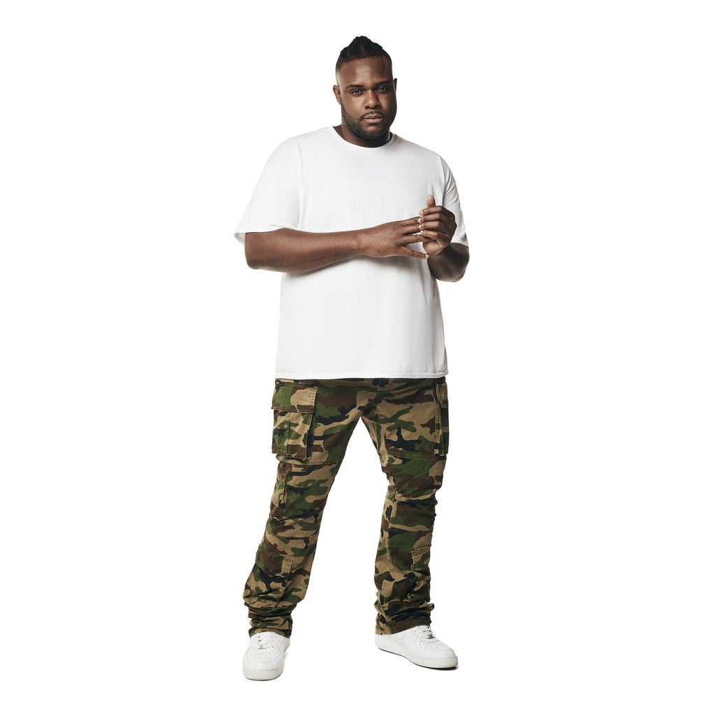 Smoke Rise Big and Tall Big and Tall - Utility Multi Pocket Stacked Twill Pants - Wood Camo