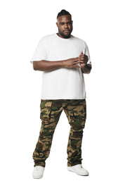 Big and Tall - Utility Multi Pocket Stacked Twill Pants - Wood Camo
