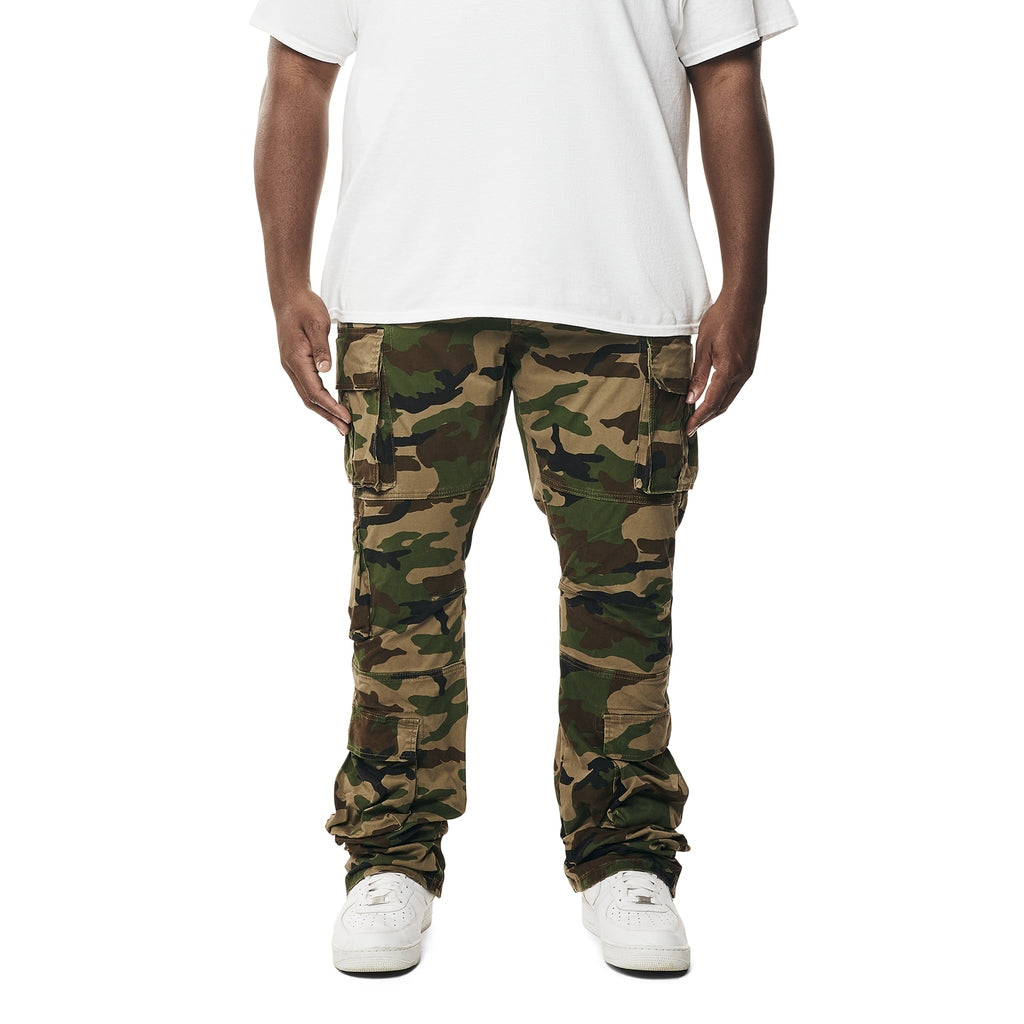 Smoke Rise Big and Tall Big and Tall - Utility Multi Pocket Stacked Twill Pants - Wood Camo