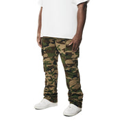 Smoke Rise Big and Tall Big and Tall - Utility Multi Pocket Stacked Twill Pants - Wood Camo