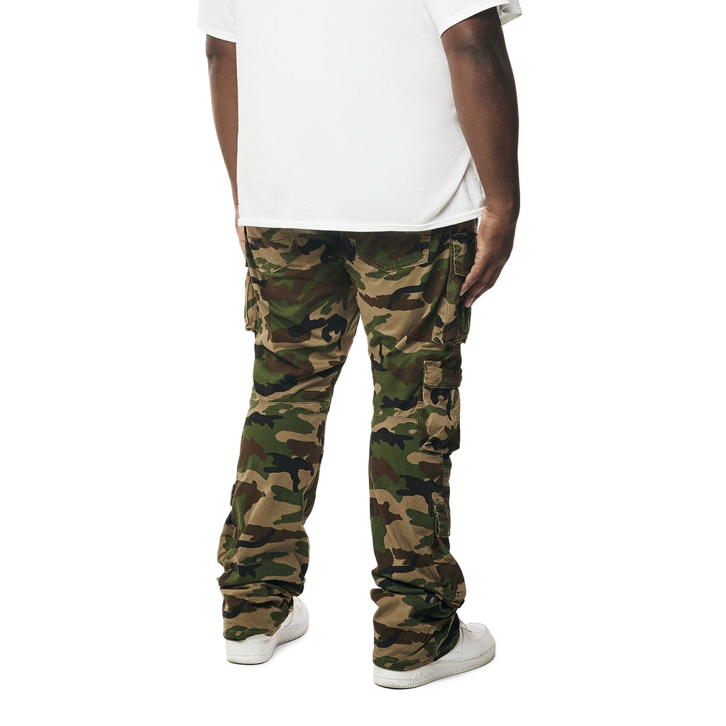 Smoke Rise Big and Tall Big and Tall - Utility Multi Pocket Stacked Twill Pants - Wood Camo