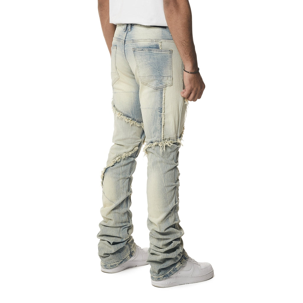 Smoke Rise Patchwork R&R Stacked Jeans - Seville Blue