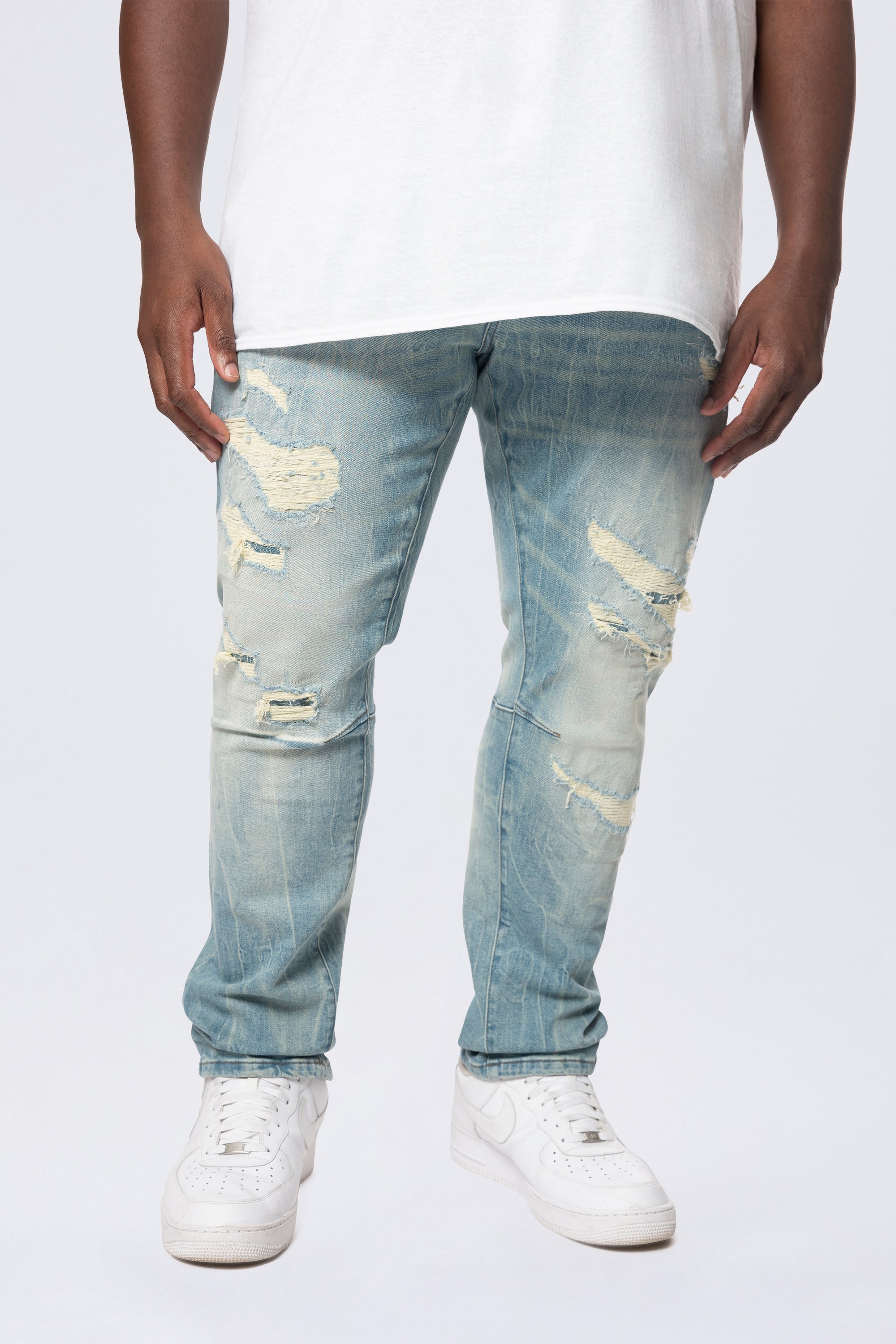 Big and Tall - Vintage Washed Jeans - Adonis Blue