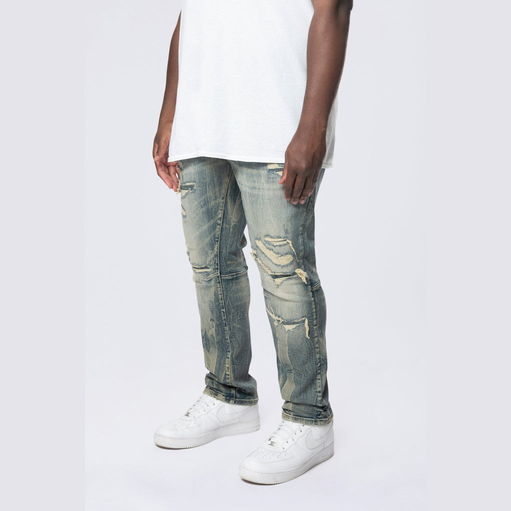 Smoke Rise Big and Tall Big and Tall - Vintage Washed Jeans - Topaz Blue
