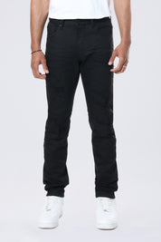 Slim Tapered Vintage Washed Jeans - Jet Black