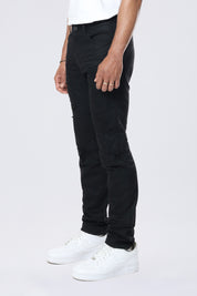 Slim Tapered Vintage Washed Jeans - Jet Black