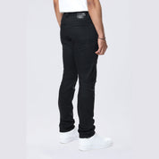 Smoke Rise Slim Tapered Vintage Washed Jeans - Jet Black