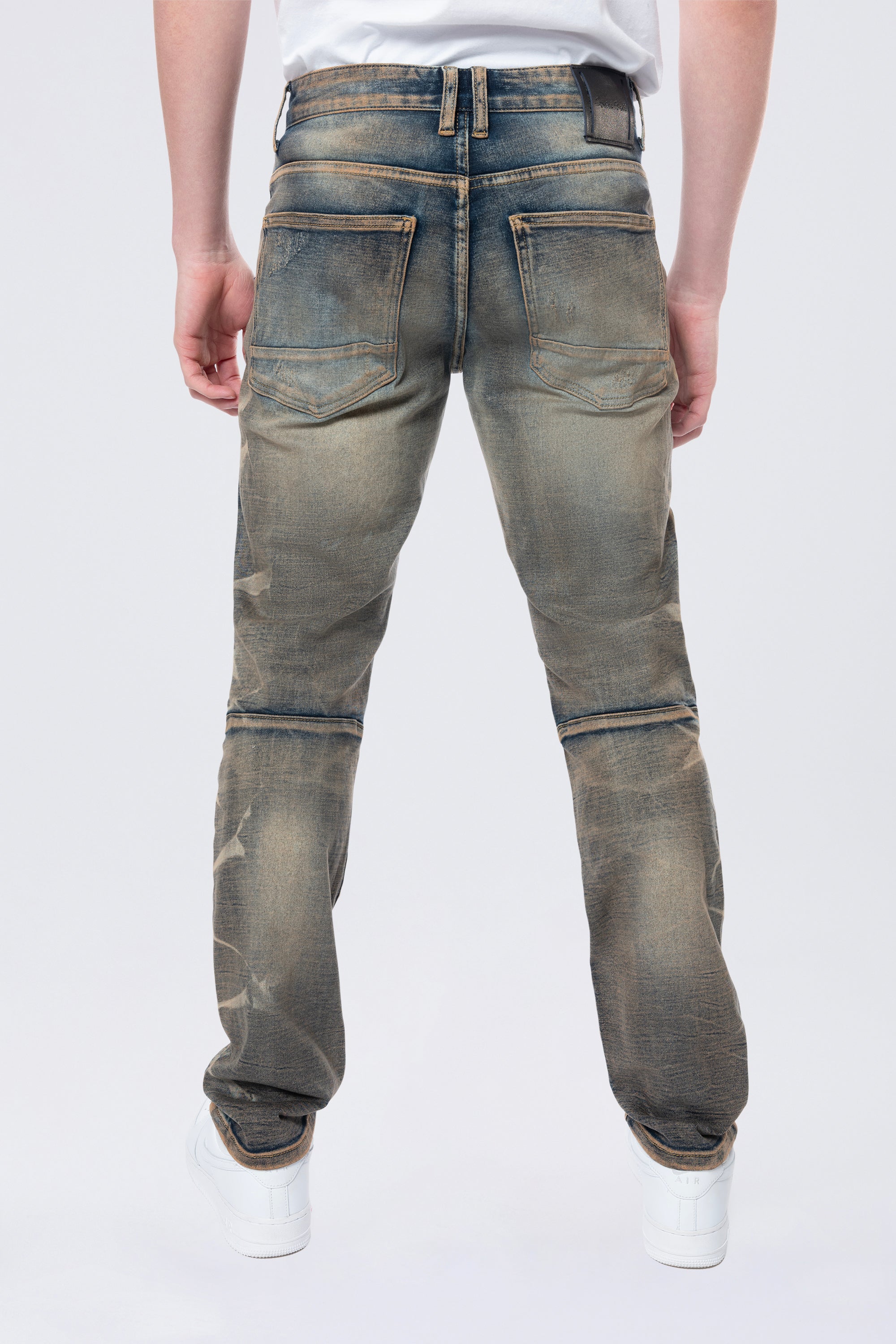 Slim Lightning Effect Jeans - Zinc Blue