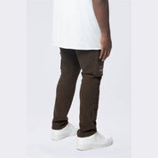 Smoke Rise Big and Tall Big and Tall - Embroidered Cargo Twill Pants - Bison