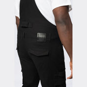 Smoke Rise Big and Tall Big and Tall - Cargo Strap Canvas Overalls - Black