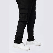 Smoke Rise Big and Tall Big and Tall - Cargo Strap Canvas Overalls - Black