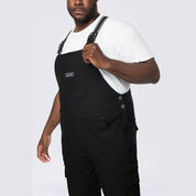 Smoke Rise Big and Tall Big and Tall - Cargo Strap Canvas Overalls - Black