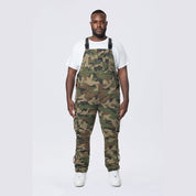 Smoke Rise Big and Tall Big and Tall - Cargo Strap Canvas Overalls - Wood Camo