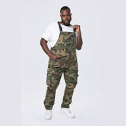 Smoke Rise Big and Tall Big and Tall - Cargo Strap Canvas Overalls - Wood Camo