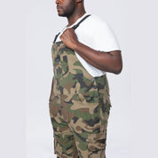 Smoke Rise Big and Tall Big and Tall - Cargo Strap Canvas Overalls - Wood Camo