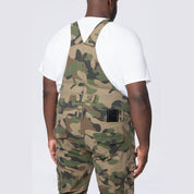 Smoke Rise Big and Tall Big and Tall - Cargo Strap Canvas Overalls - Wood Camo