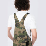 Smoke Rise Tapered Cargo Strap Canvas Overalls - Wood Camo