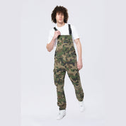 Smoke Rise Tapered Cargo Strap Canvas Overalls - Wood Camo