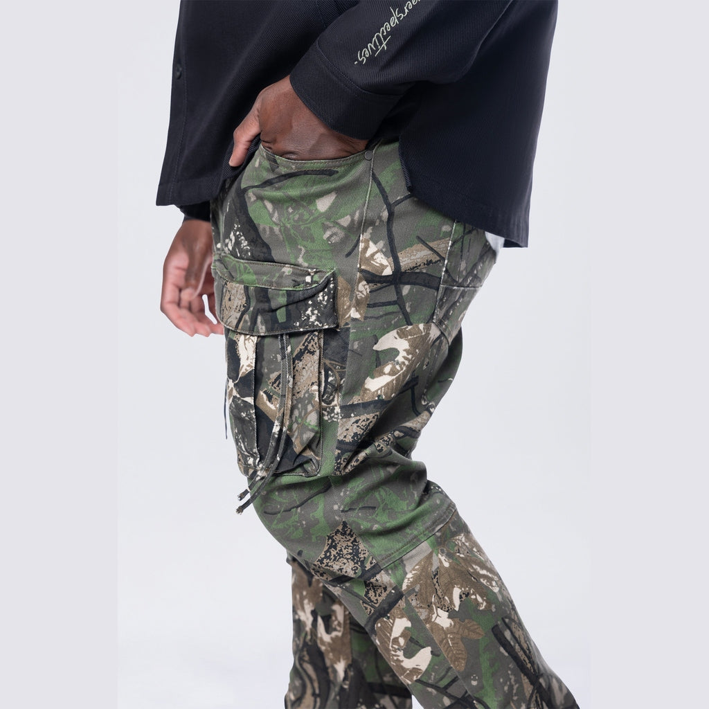 Smoke Rise Big and Tall Big and Tall - Multi Cargo Pocket Pants - Tree Camo