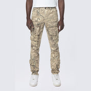 Smoke Rise Slim Multi Cargo Pocket Pants - Khaki Hunting Camo