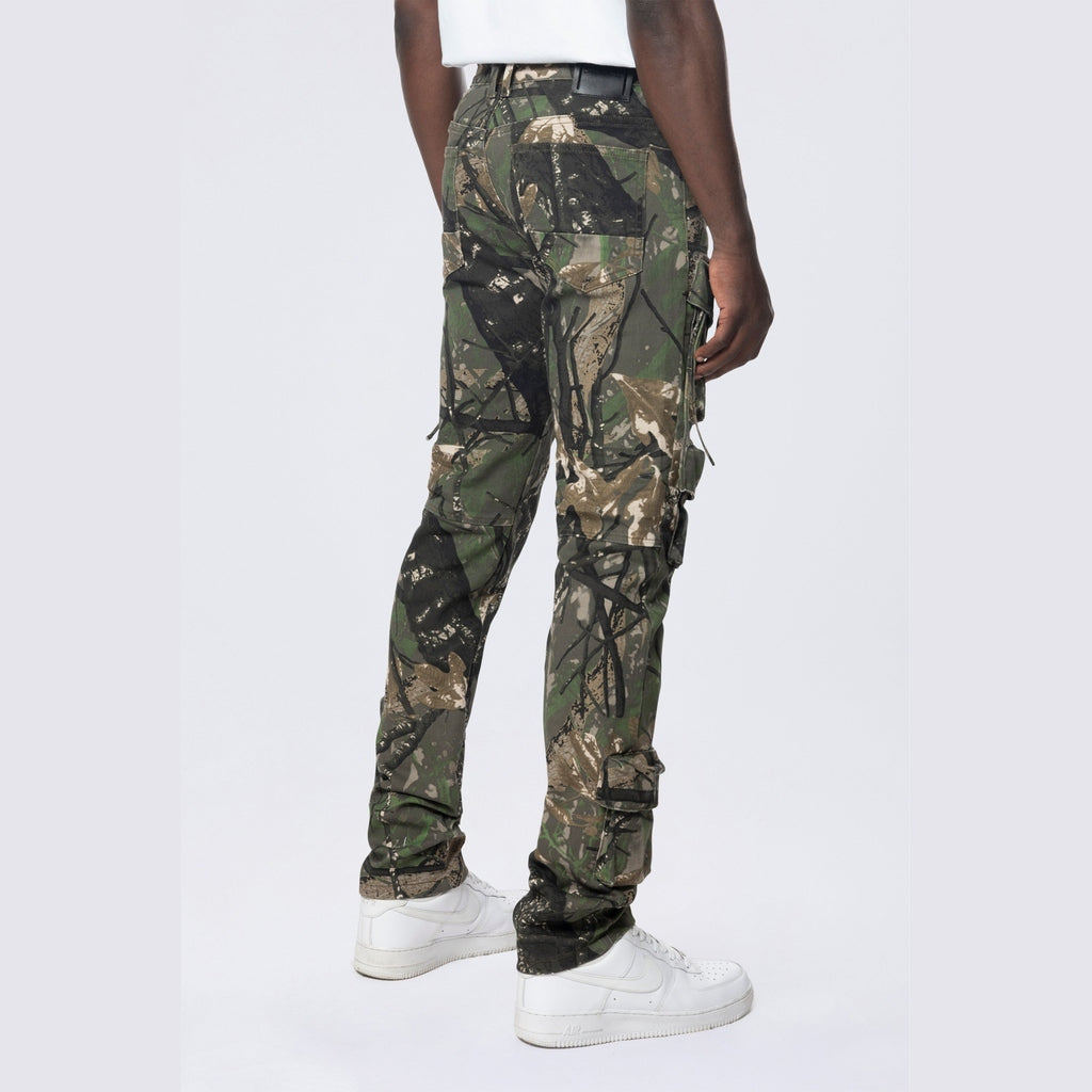 Smoke Rise Slim Multi Cargo Pocket Pants - Tree Camo
