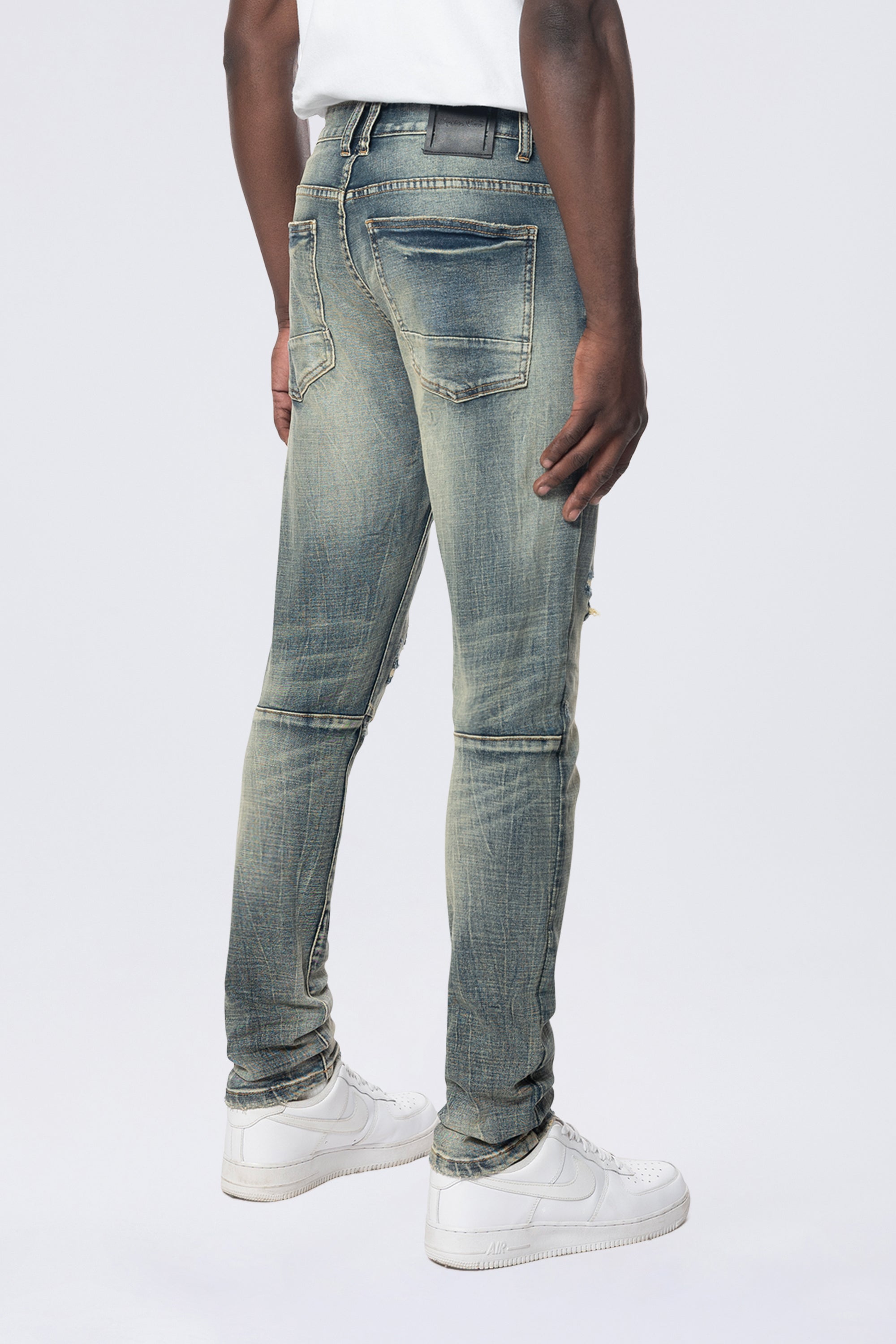 Slim Tapered Vintage Washed Jeans - Faro Blue