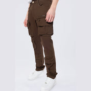 Smoke Rise Long Slim 5 Pocket Cargo Twill Pants - Bison