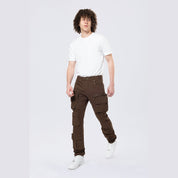 Smoke Rise Long Slim 5 Pocket Cargo Twill Pants - Bison