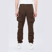 Smoke Rise Long Slim 5 Pocket Cargo Twill Pants - Bison