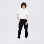 Smoke Rise Long Slim 5 Pocket Cargo Twill Pants - Black