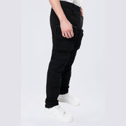 Smoke Rise Long Slim 5 Pocket Cargo Twill Pants - Black