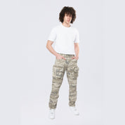 Smoke Rise Long Slim 5 Pocket Cargo Twill Pants - Khaki Camo