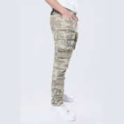 Smoke Rise Long Slim 5 Pocket Cargo Twill Pants - Khaki Camo