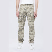 Smoke Rise Long Slim 5 Pocket Cargo Twill Pants - Khaki Camo
