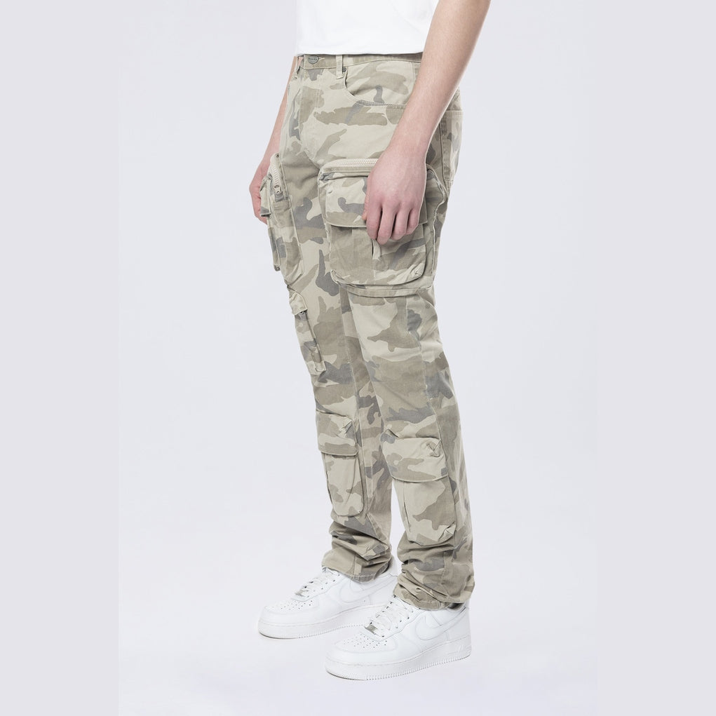 Smoke Rise Long Slim 5 Pocket Cargo Twill Pants - Khaki Camo