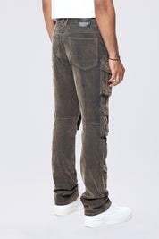 Smoke Rise Straight Flocked Jeans - Rust Merino