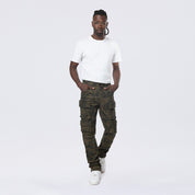 Long Straight Metallic Print Twill Pants - Hawthorne