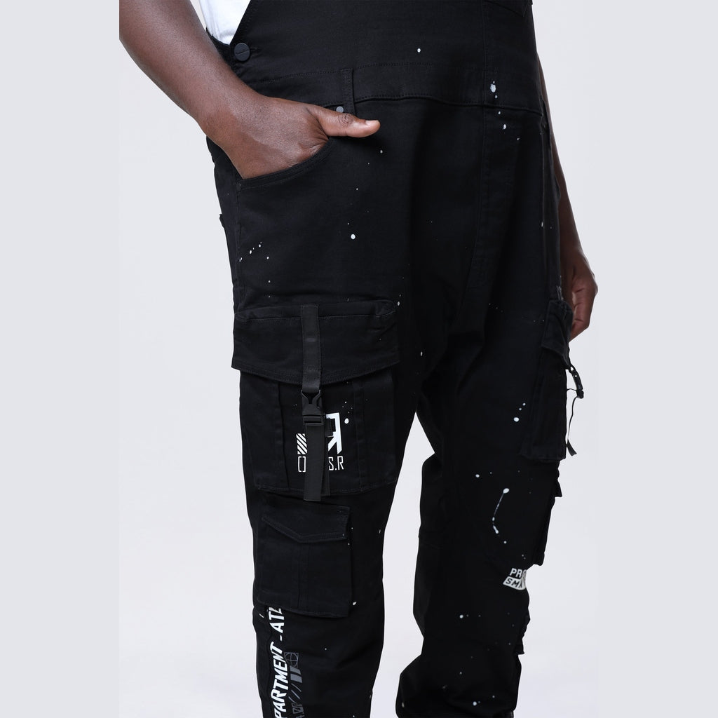 Smoke Rise Big and Tall Big and Tall - Utility Twill Overalls - Black