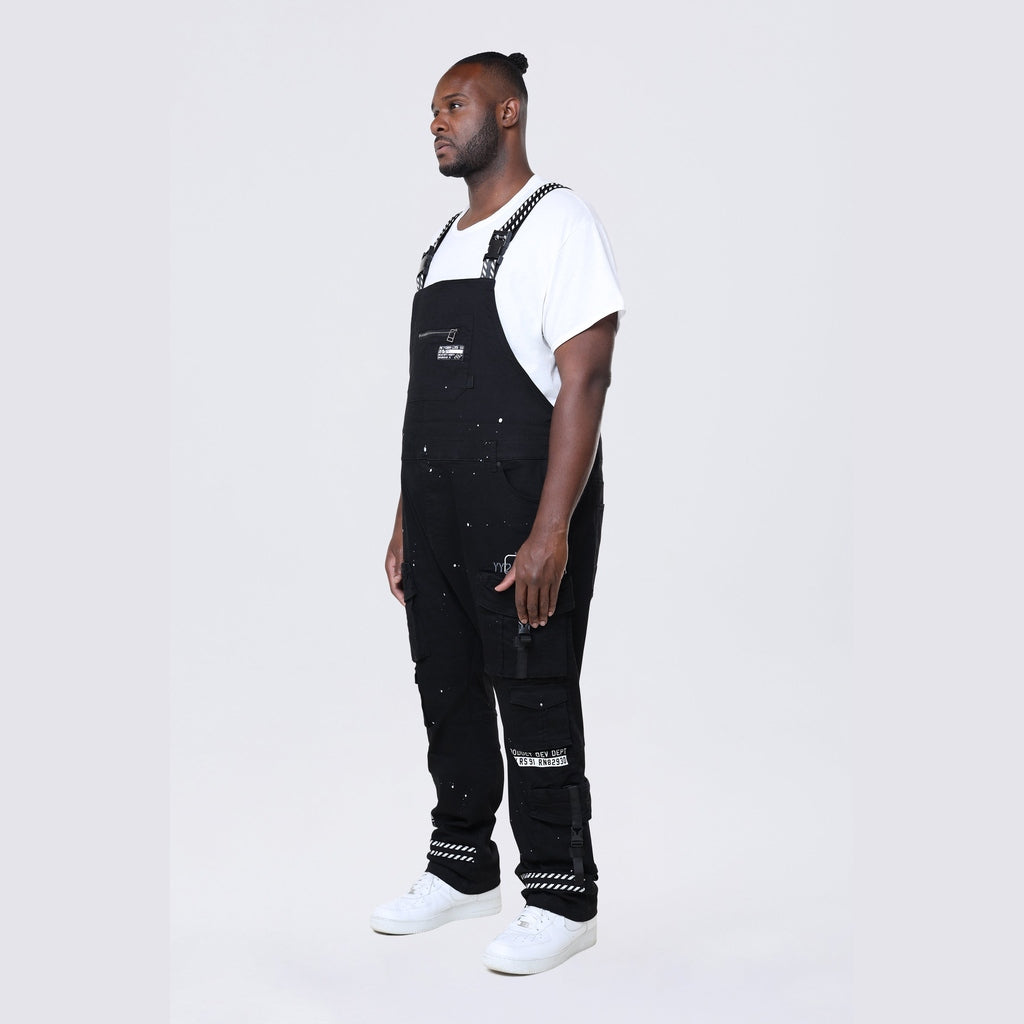 Smoke Rise Big and Tall Big and Tall - Utility Twill Overalls - Black