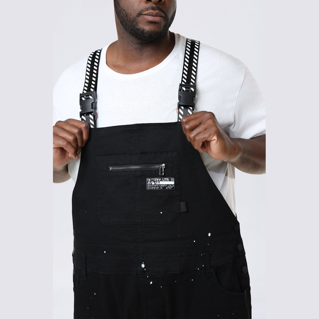 Smoke Rise Big and Tall Big and Tall - Utility Twill Overalls - Black