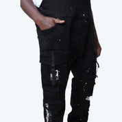 Big and Tall - Utility Twill Overalls - Black