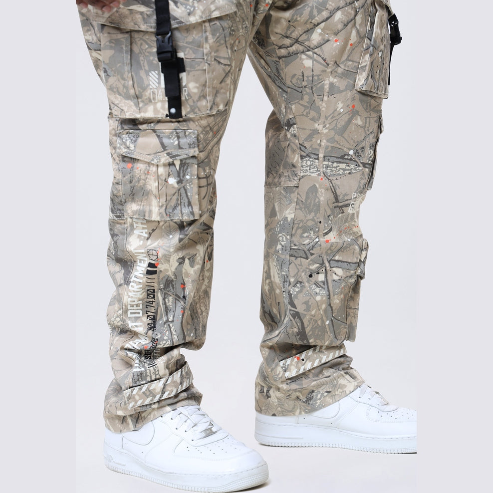 Smoke Rise Big and Tall Big and Tall - Utility Twill Overalls - Khaki Hunting Camo