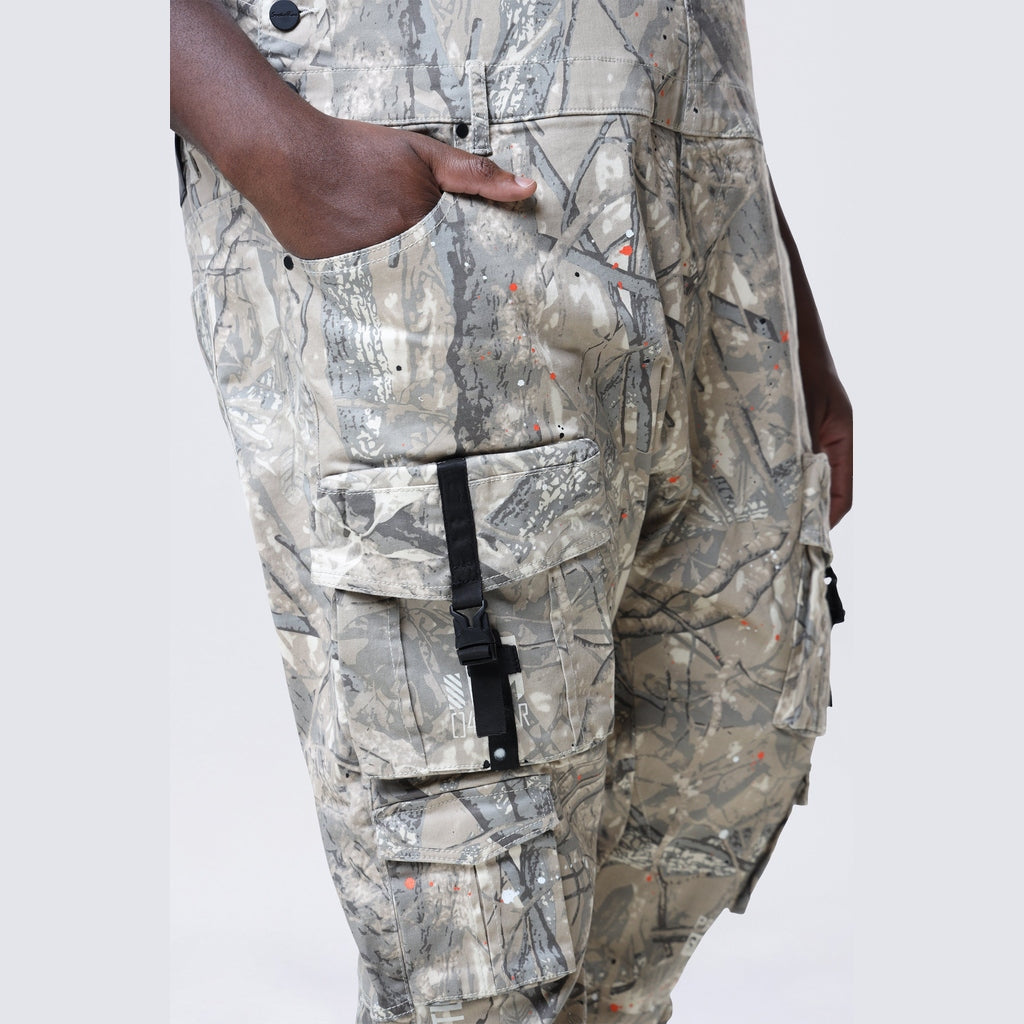 Smoke Rise Big and Tall Big and Tall - Utility Twill Overalls - Khaki Hunting Camo