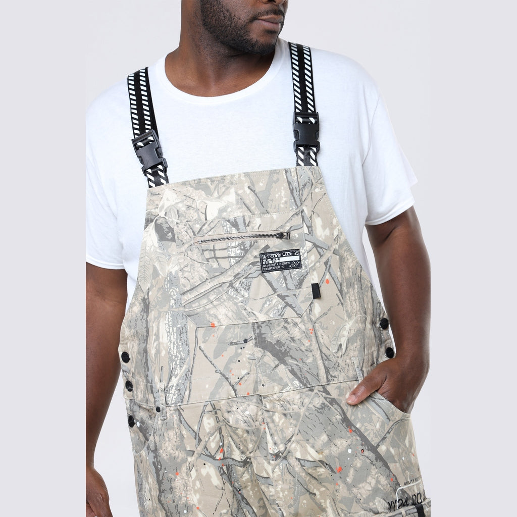 Smoke Rise Big and Tall Big and Tall - Utility Twill Overalls - Khaki Hunting Camo