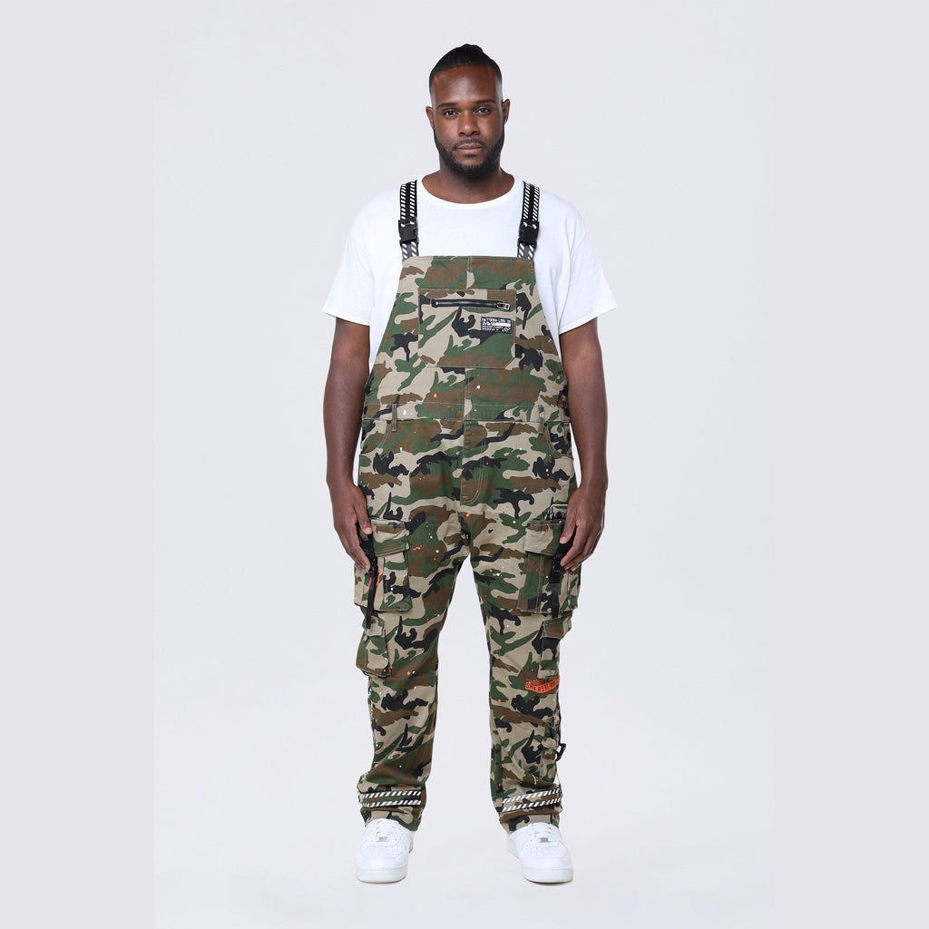 Smoke Rise Big and Tall Big and Tall - Utility Twill Overalls - Wood Camo