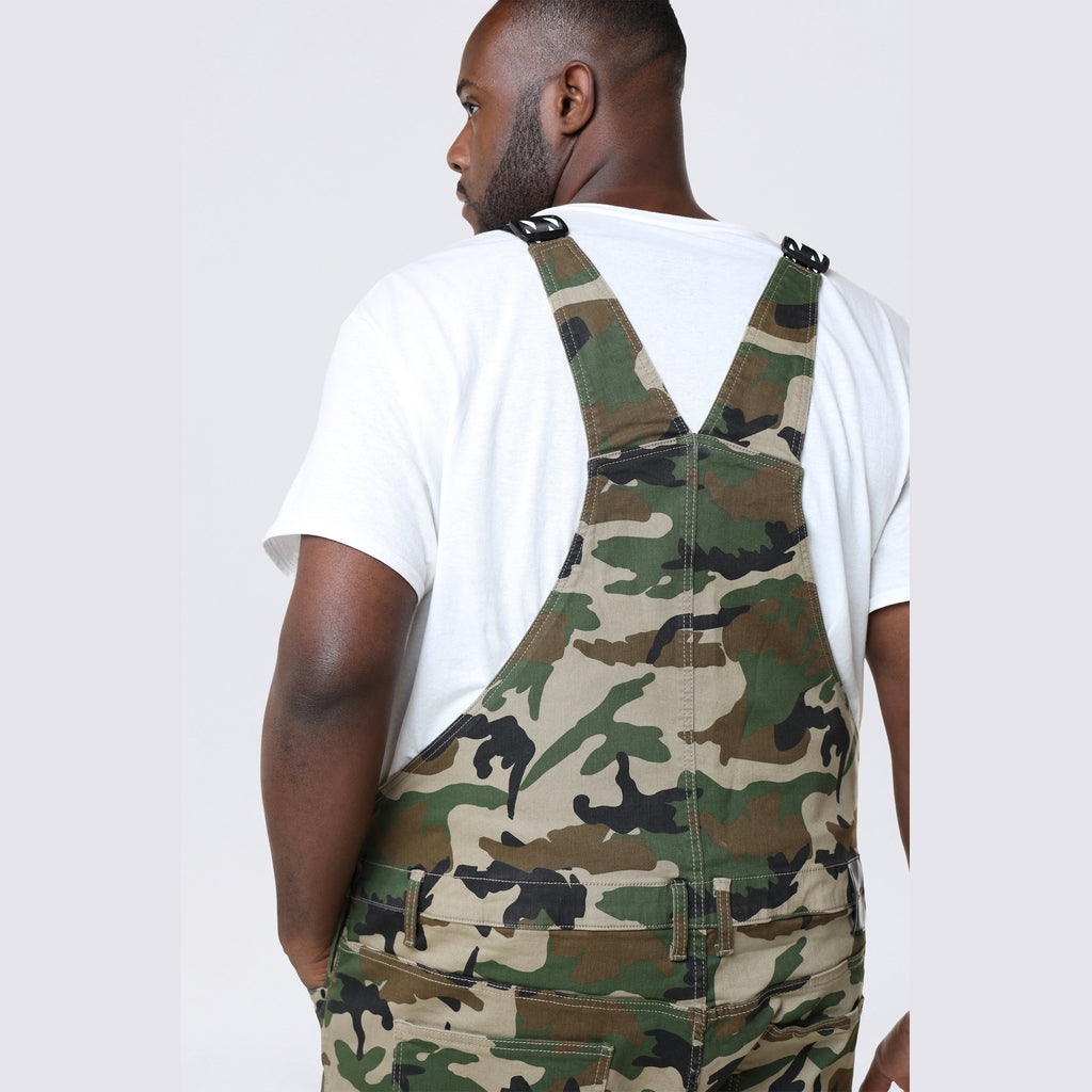 Smoke Rise Big and Tall Big and Tall - Utility Twill Overalls - Wood Camo