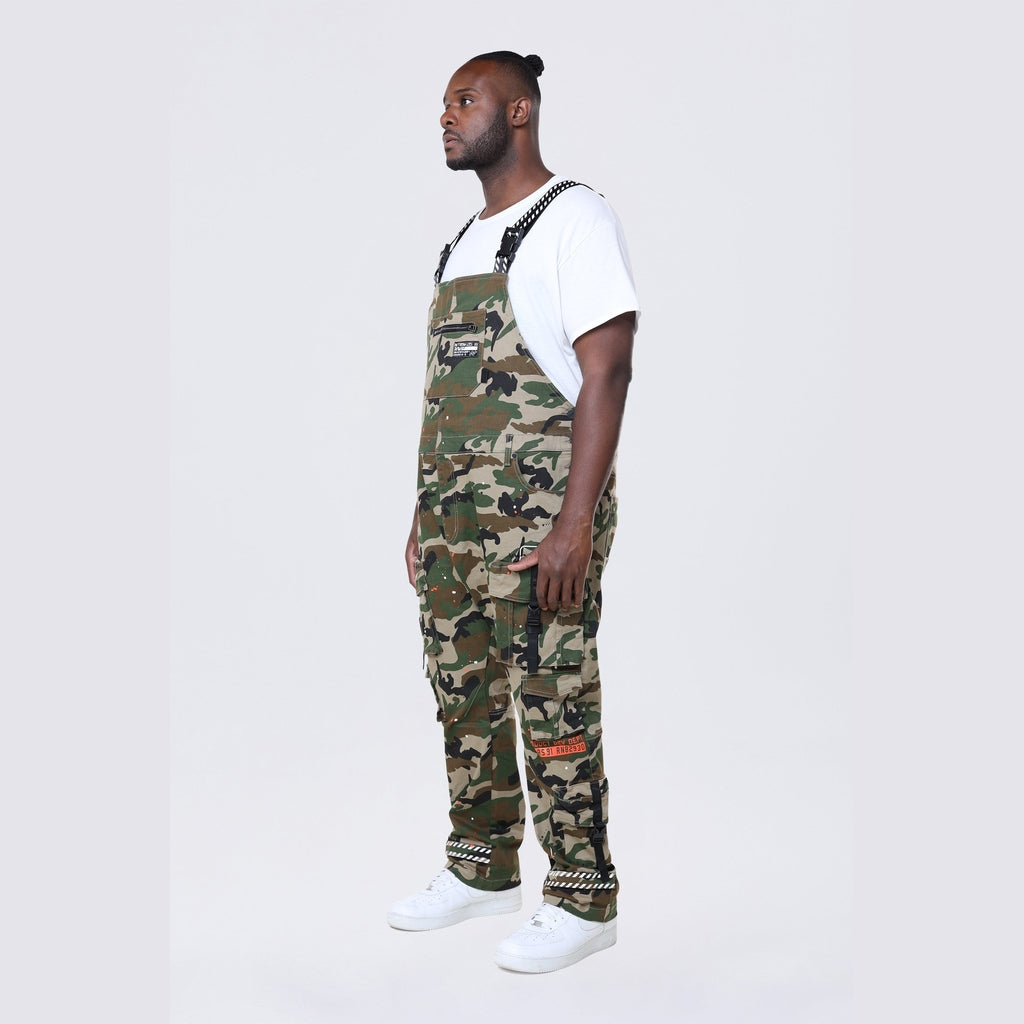 Smoke Rise Big and Tall Big and Tall - Utility Twill Overalls - Wood Camo